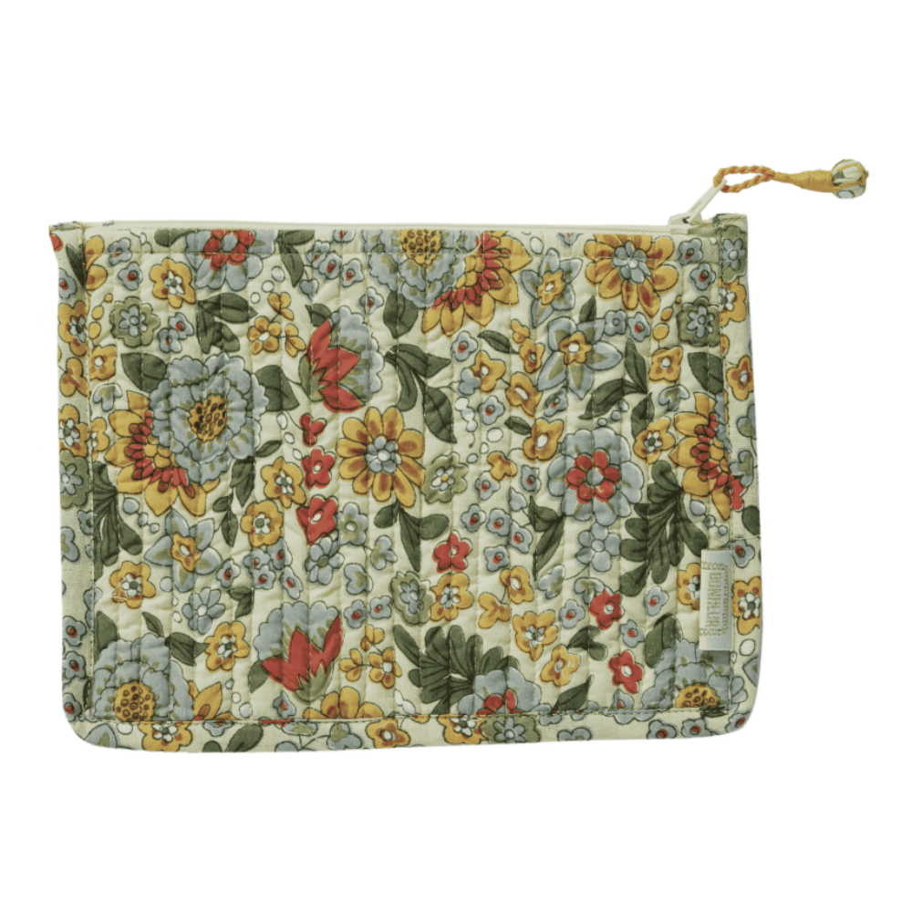 Petite Pochette fleurs Amaia Lime vert