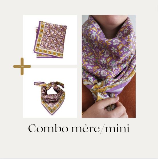 Duo foulards Absynthe violet