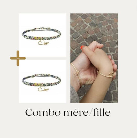 Duo Bracelets cordon liberty bleu