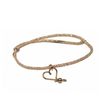 Bracelet cordon pailleté rose enfant