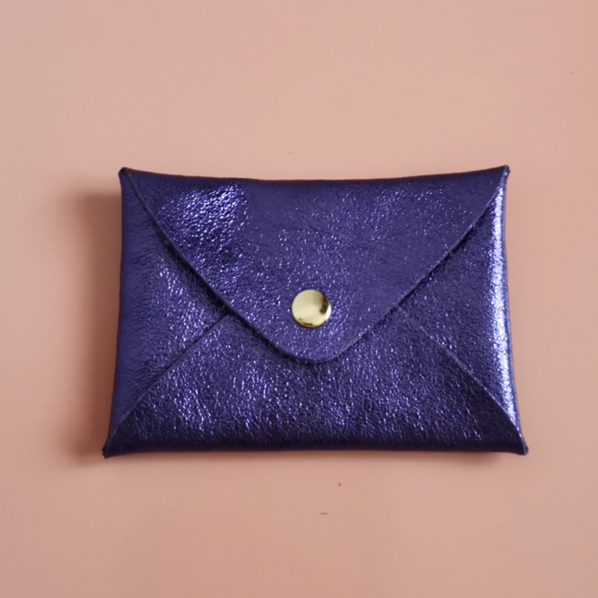 Porte-carte origami violet