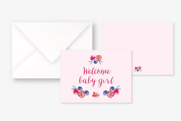 Invitation De Carte Bébé Fille Avec La Couleur Rose | Vecteur Gratuite