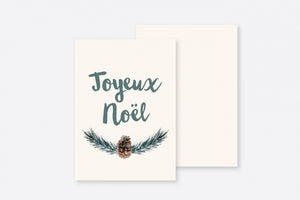 Carte Joyeux Noël 7x5cm